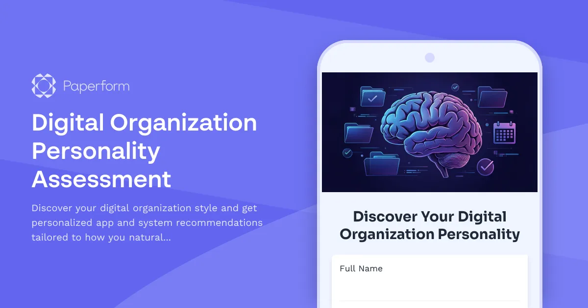 Digital Organization Personality Assessment