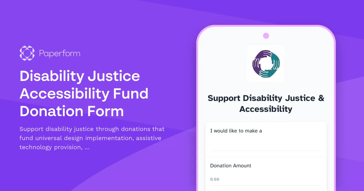 Disability Justice Accessibility Fund Donation Form