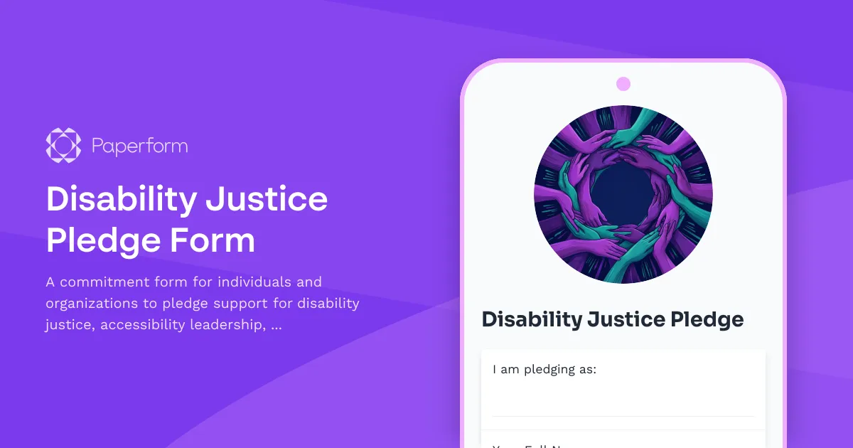 Disability Justice Pledge Form