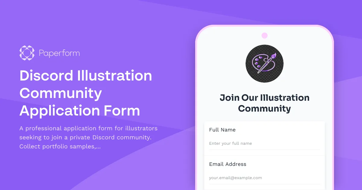 Discord Illustration Community Application Form