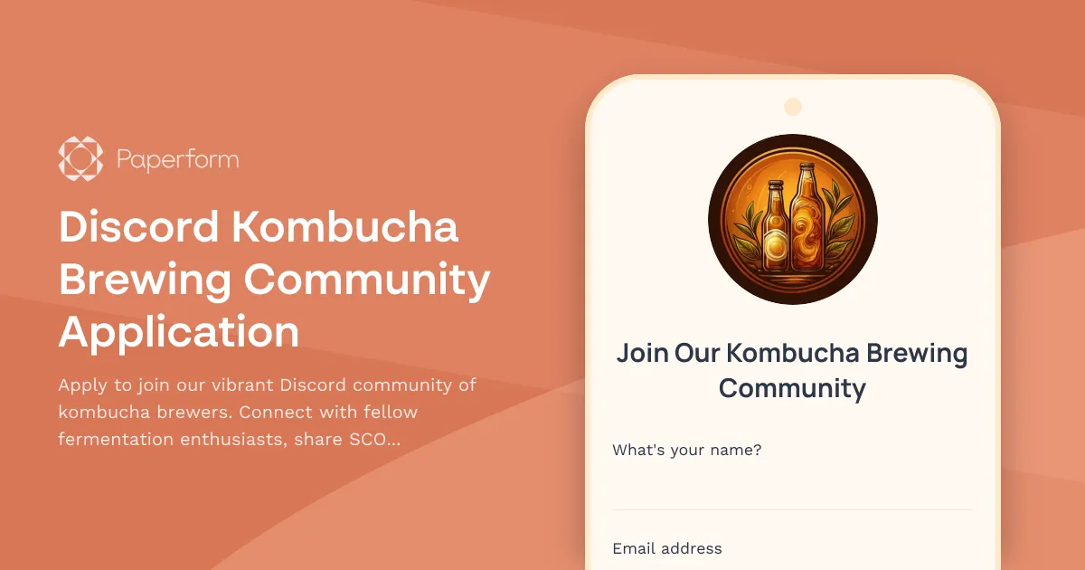 Discord Kombucha Brewing Community Application