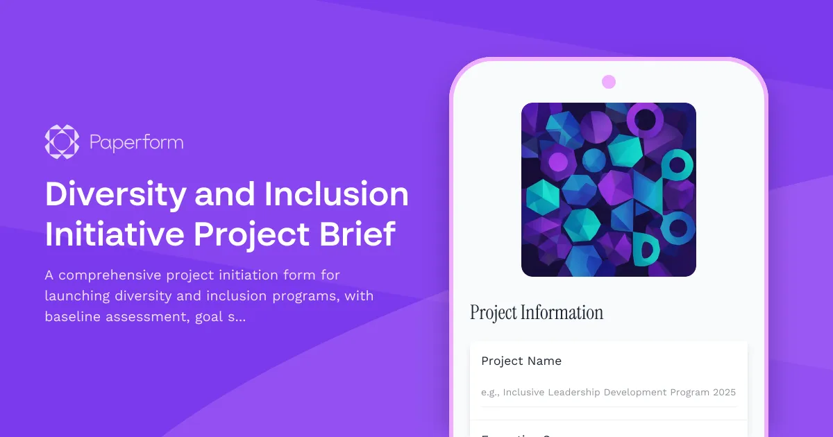 Diversity and Inclusion Initiative Project Brief