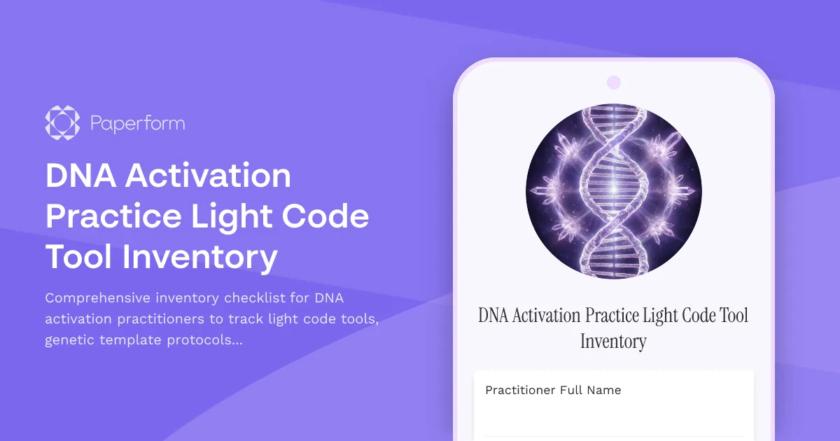 DNA Activation Practice Light Code Tool Inventory