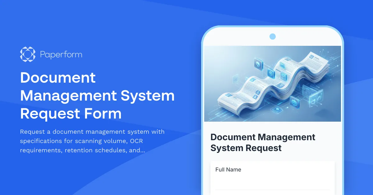 Document Management System Request Form