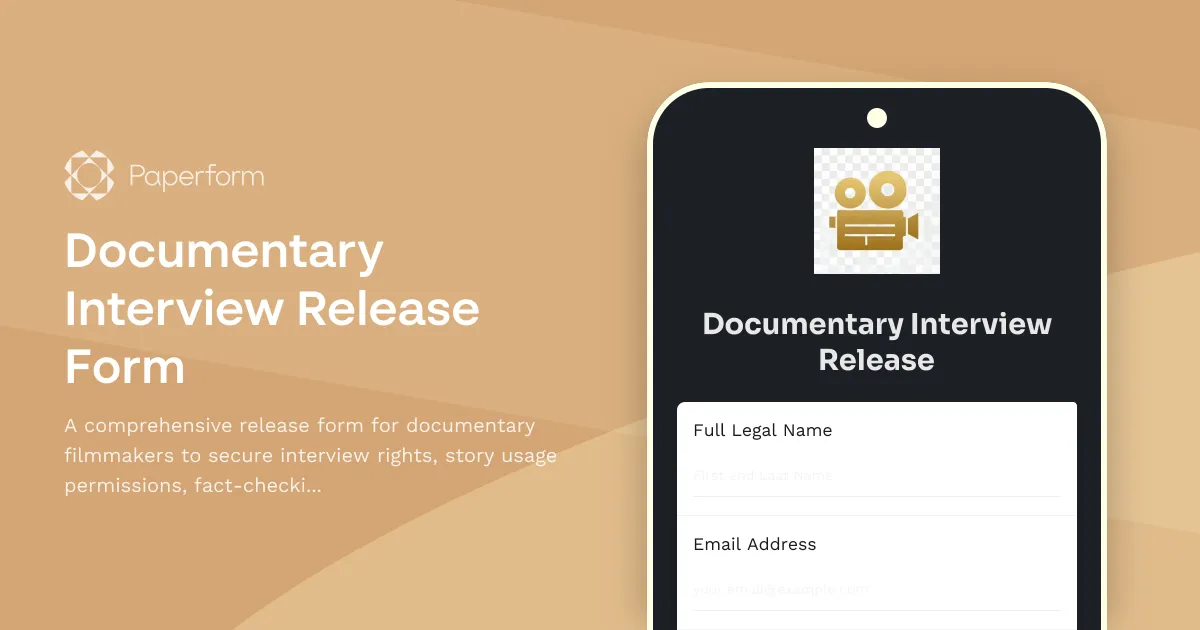 Documentary Interview Release Form