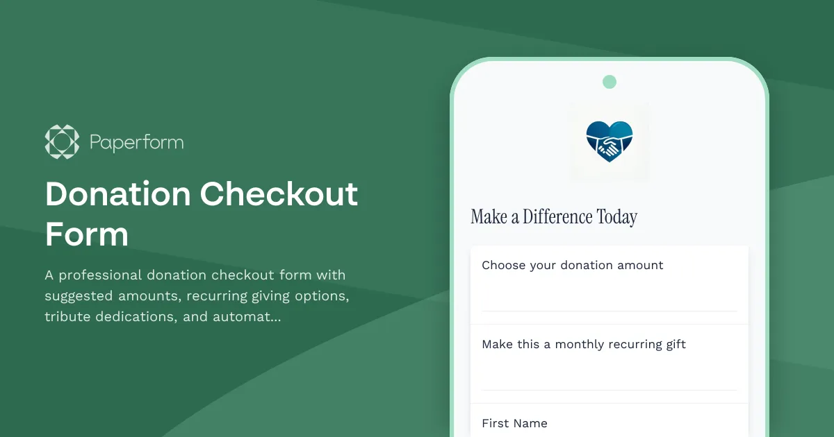 Donation Checkout Form