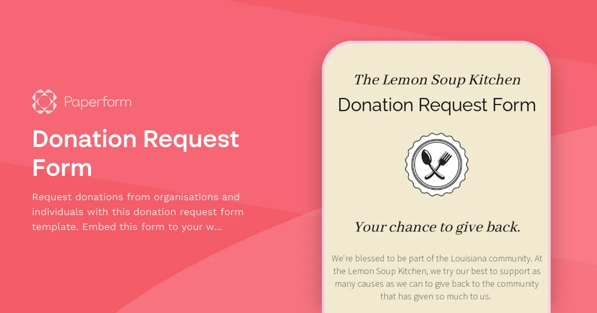 Donation Request Form