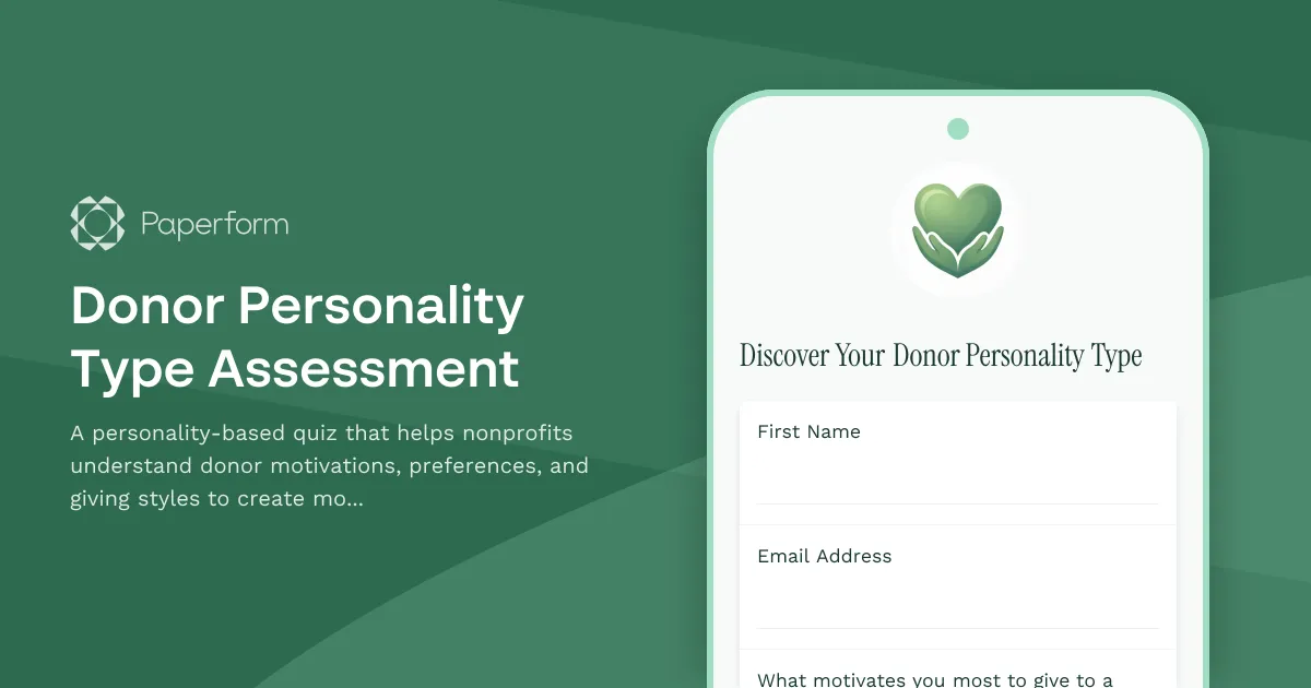 Donor Personality Type Assessment
