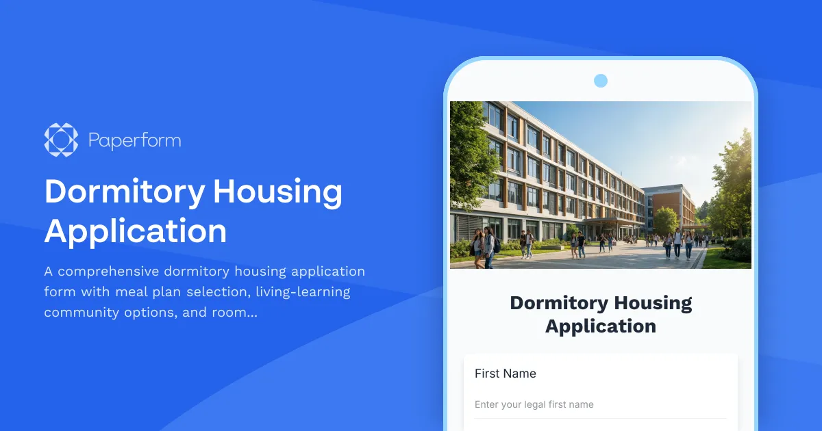 Dormitory Housing Application