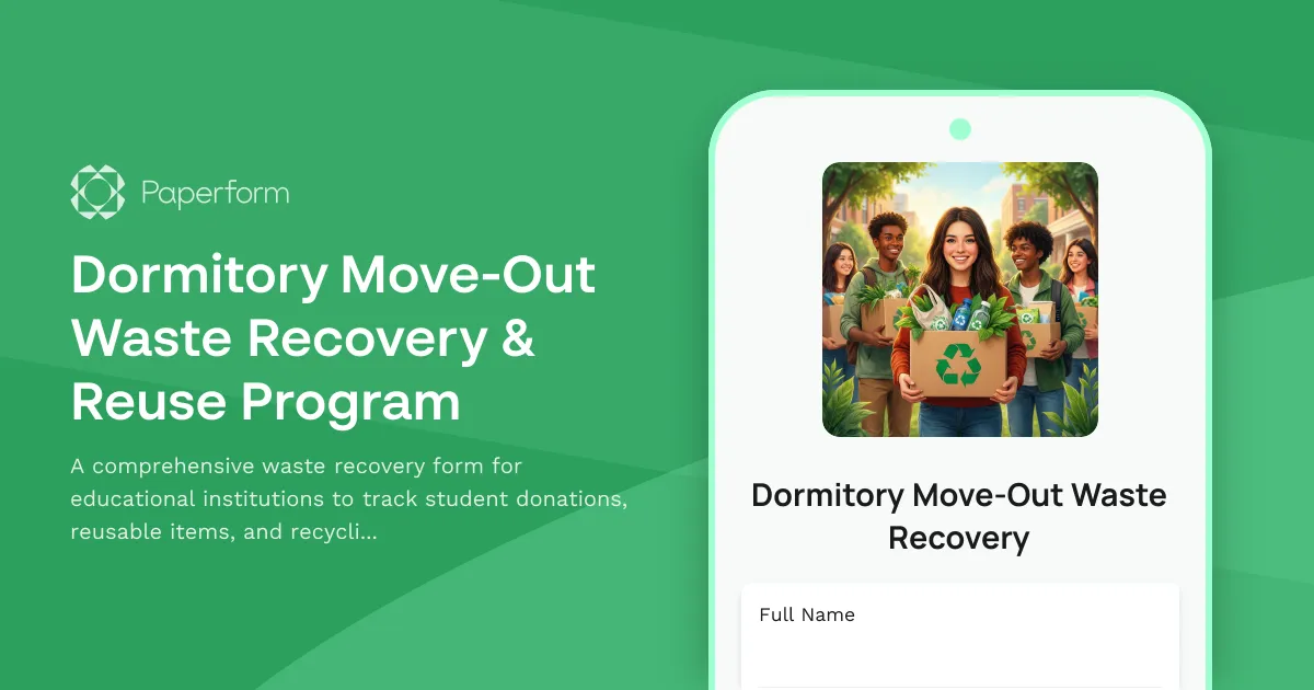 Dormitory Move-Out Waste Recovery & Reuse Program