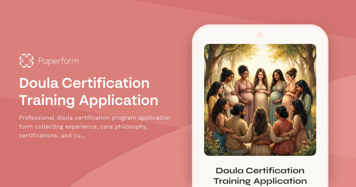 Doula Certification Training Application