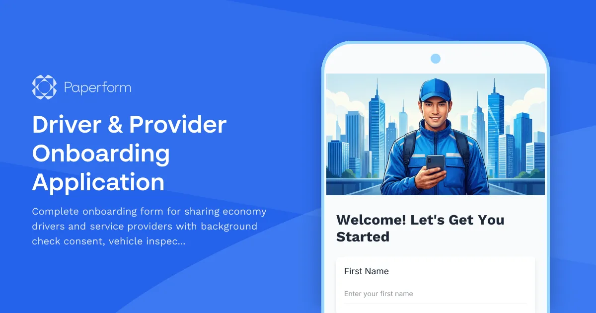 Driver & Provider Onboarding Application