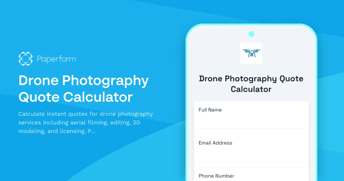 Drone Photography Quote Calculator