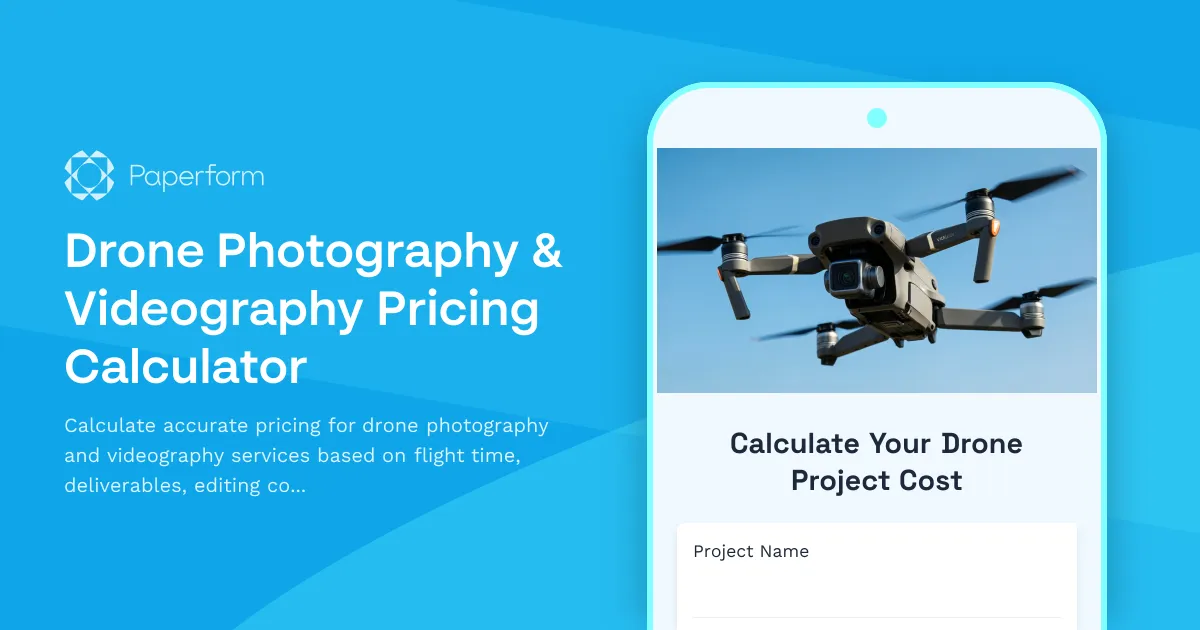 Drone Photography & Videography Pricing Calculator