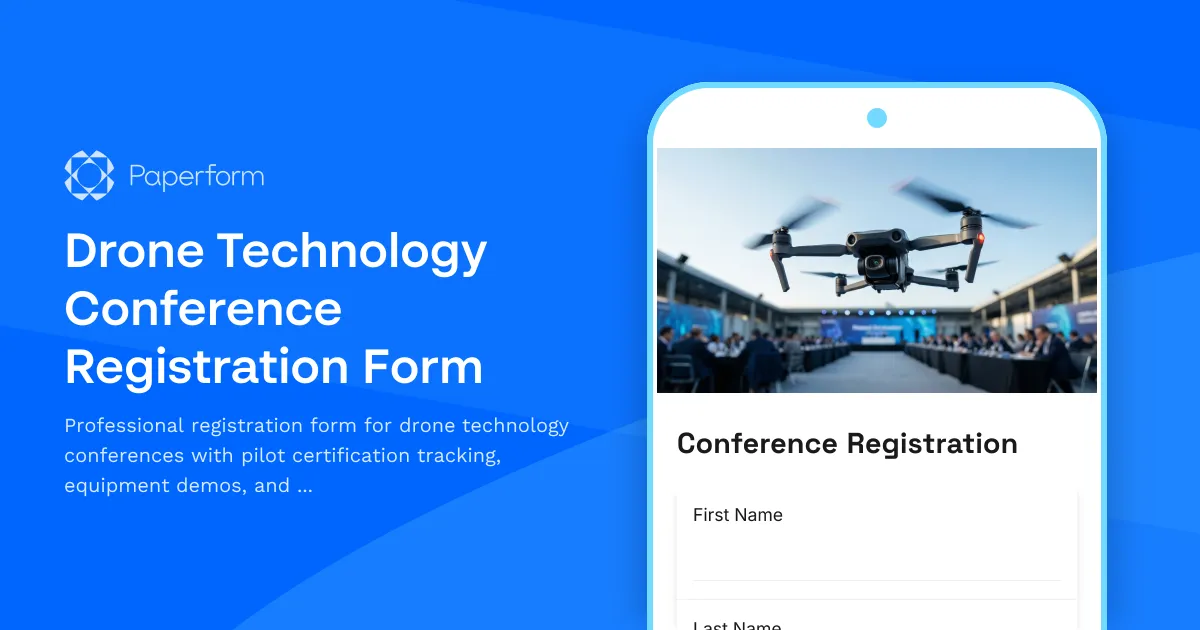 Drone Technology Conference Registration Form