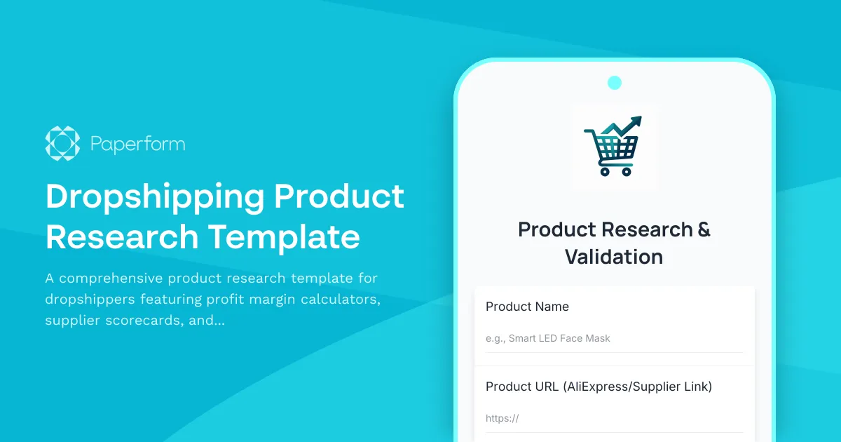 Dropshipping Product Research Template