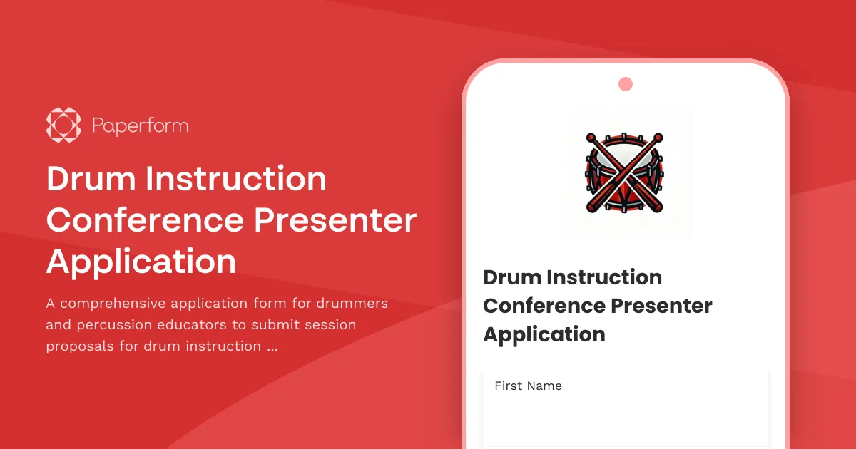 Drum Instruction Conference Presenter Application