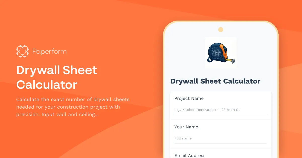 Drywall Sheet Calculator