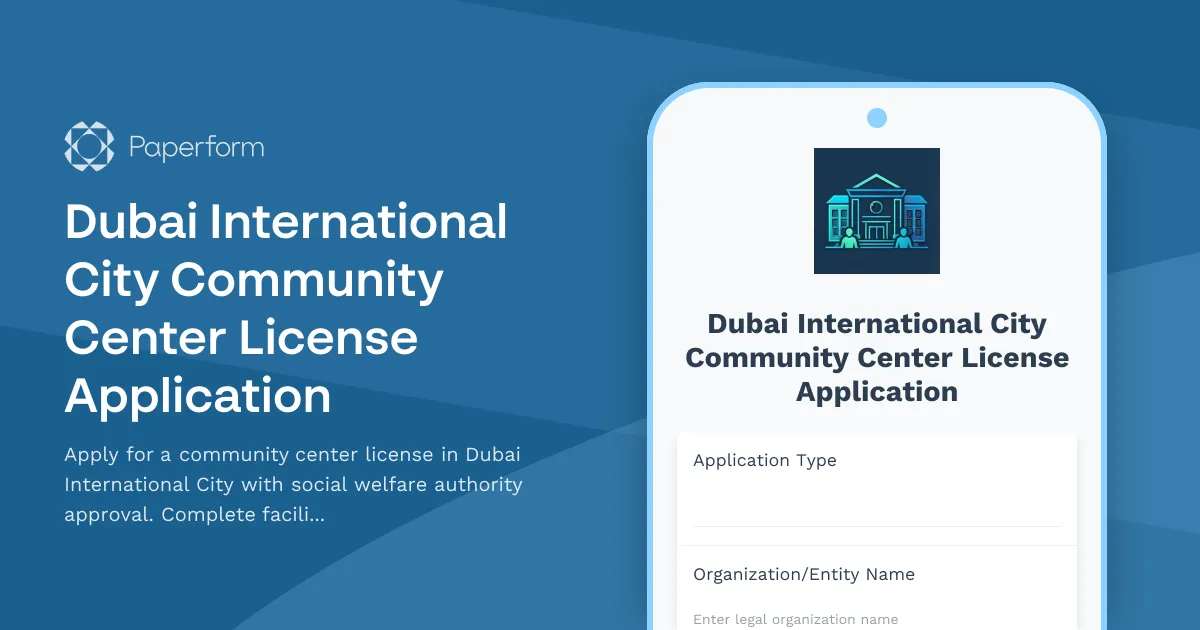 Dubai International City Community Center License Application