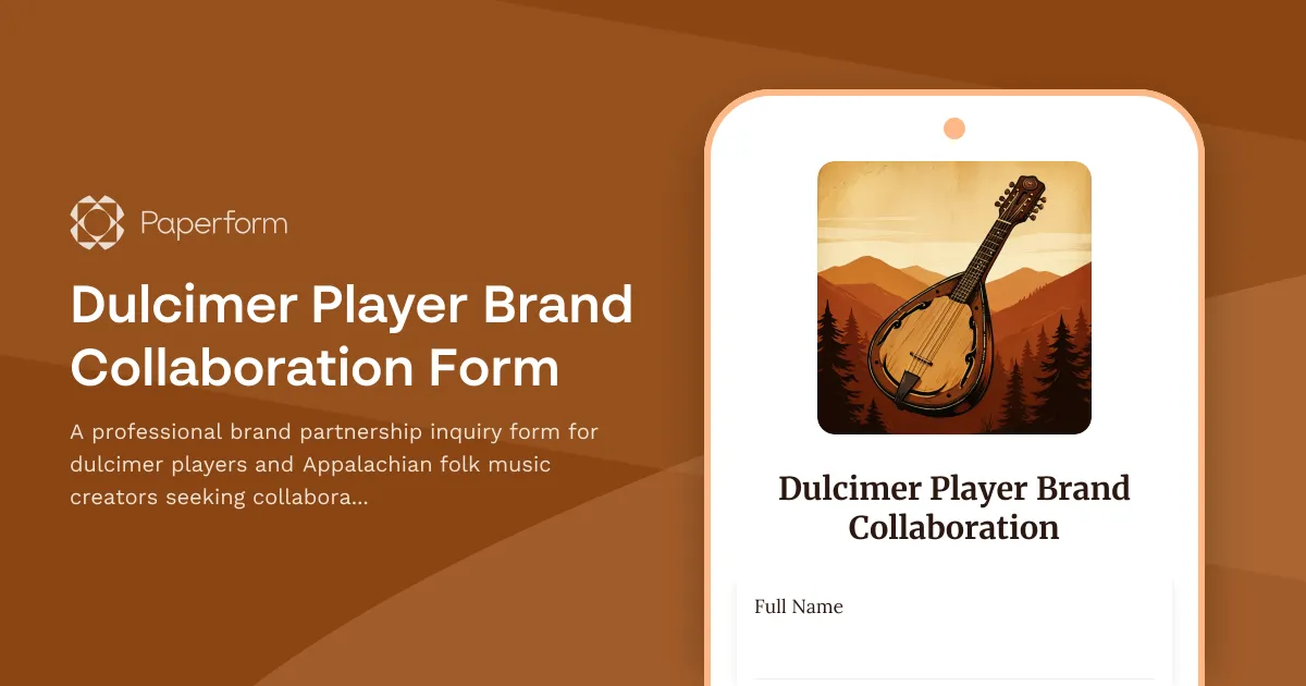 Dulcimer Player Brand Collaboration Form