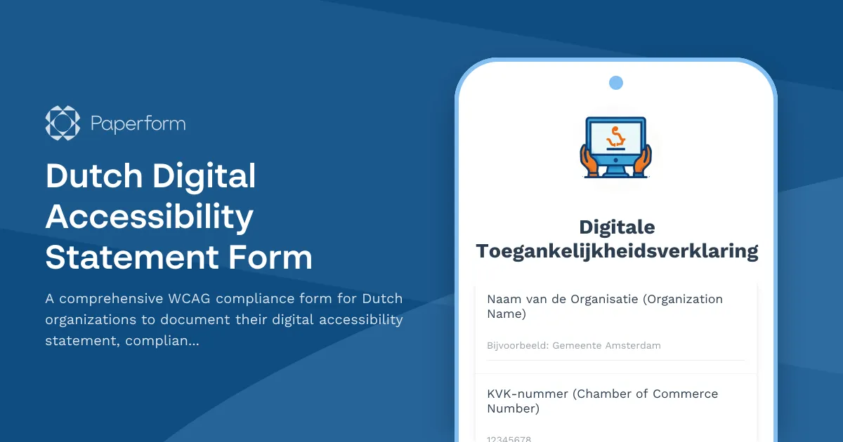 Dutch Digital Accessibility Statement Form