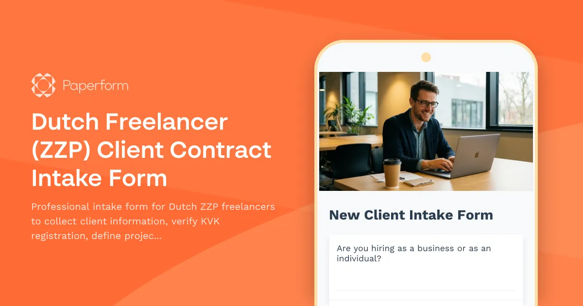 Dutch Freelancer (ZZP) Client Contract Intake Form