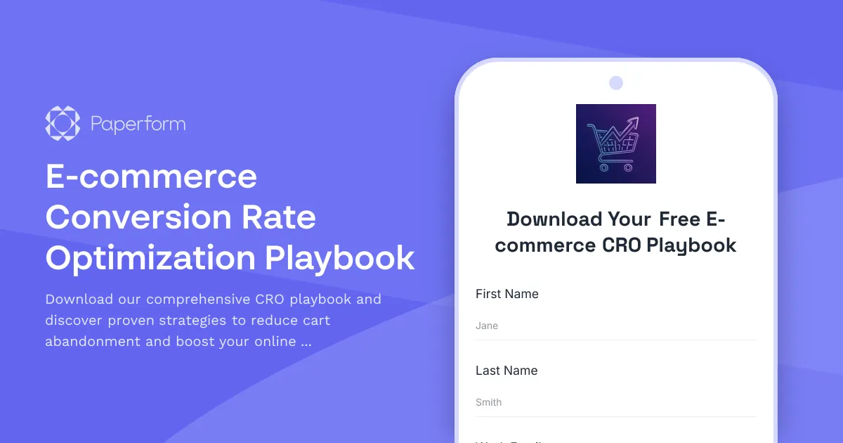 E-commerce Conversion Rate Optimization Playbook