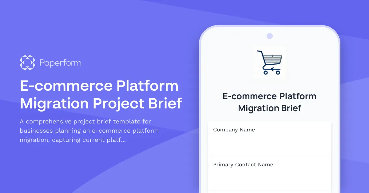 E-commerce Platform Migration Project Brief