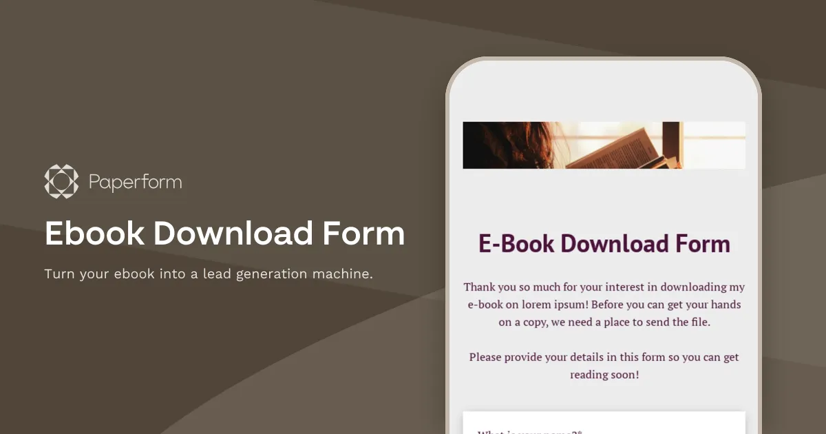 Ebook Download Form