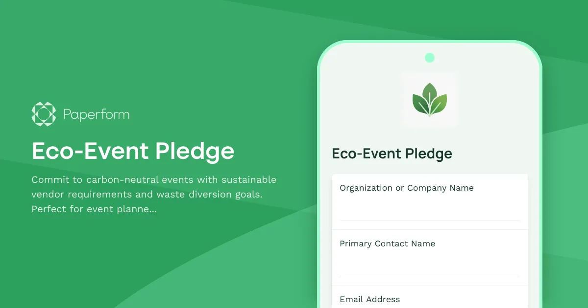 Eco-Event Pledge