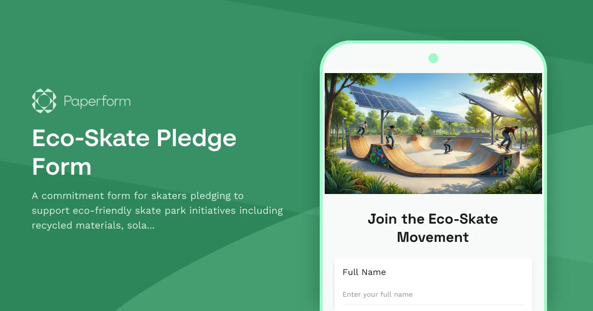 Eco-Skate Pledge Form