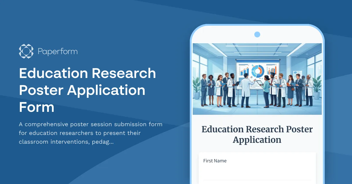 Education Research Poster Application Form