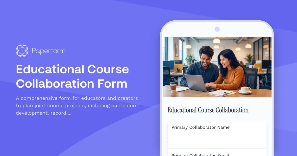 Educational Course Collaboration Form