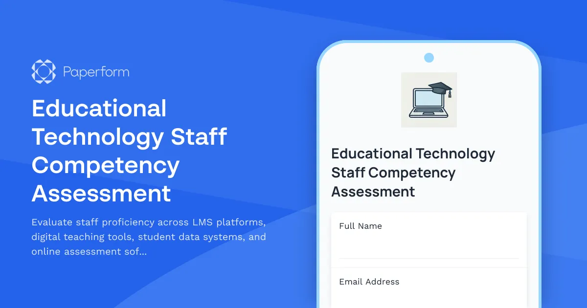 Educational Technology Staff Competency Assessment