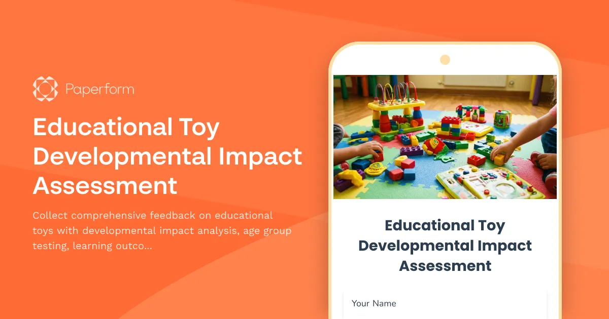 Educational Toy Developmental Impact Assessment