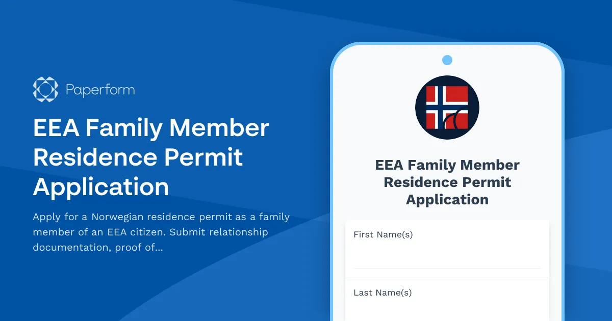 EEA Family Member Residence Permit Application