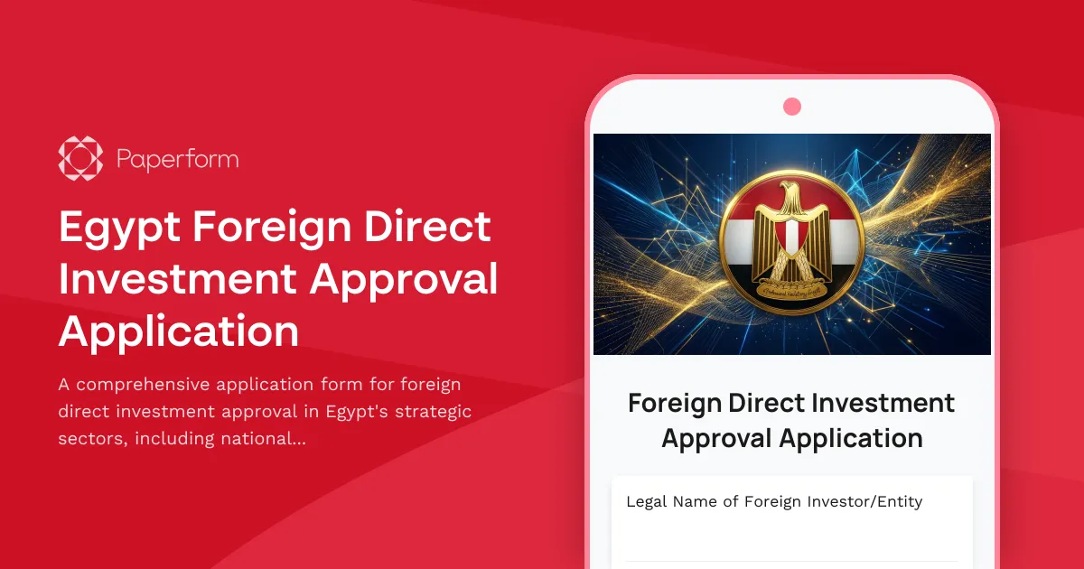 Egypt Foreign Direct Investment Approval Application