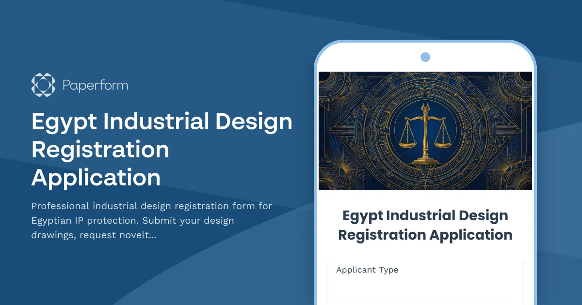 Egypt Industrial Design Registration Application