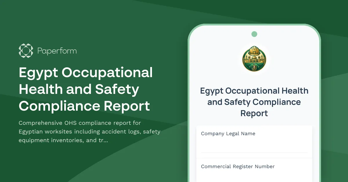 Egypt Occupational Health and Safety Compliance Report