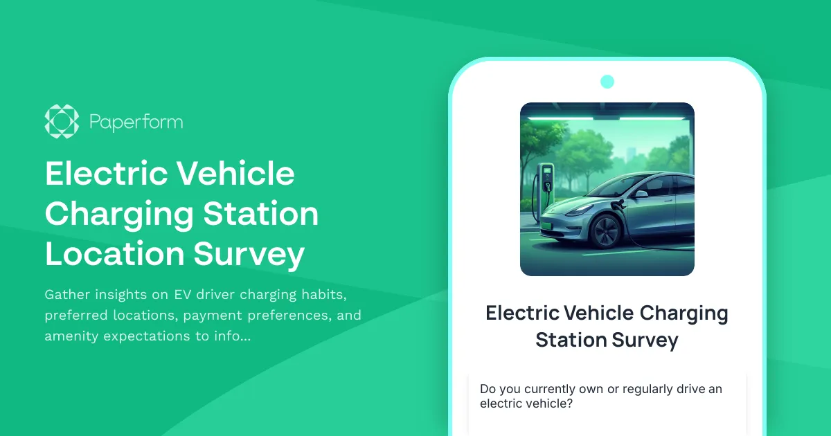 Electric Vehicle Charging Station Location Survey