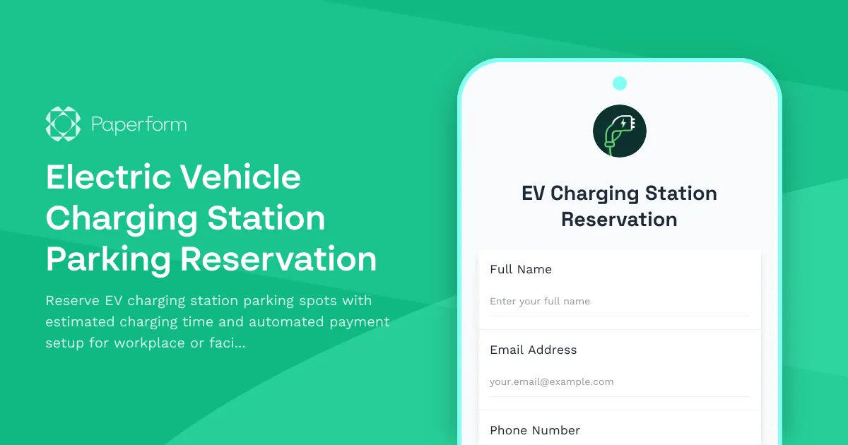 Electric Vehicle Charging Station Parking Reservation