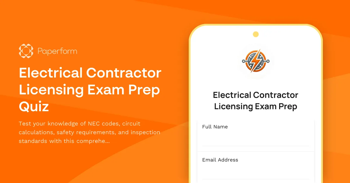 Electrical Contractor Licensing Exam Prep Quiz