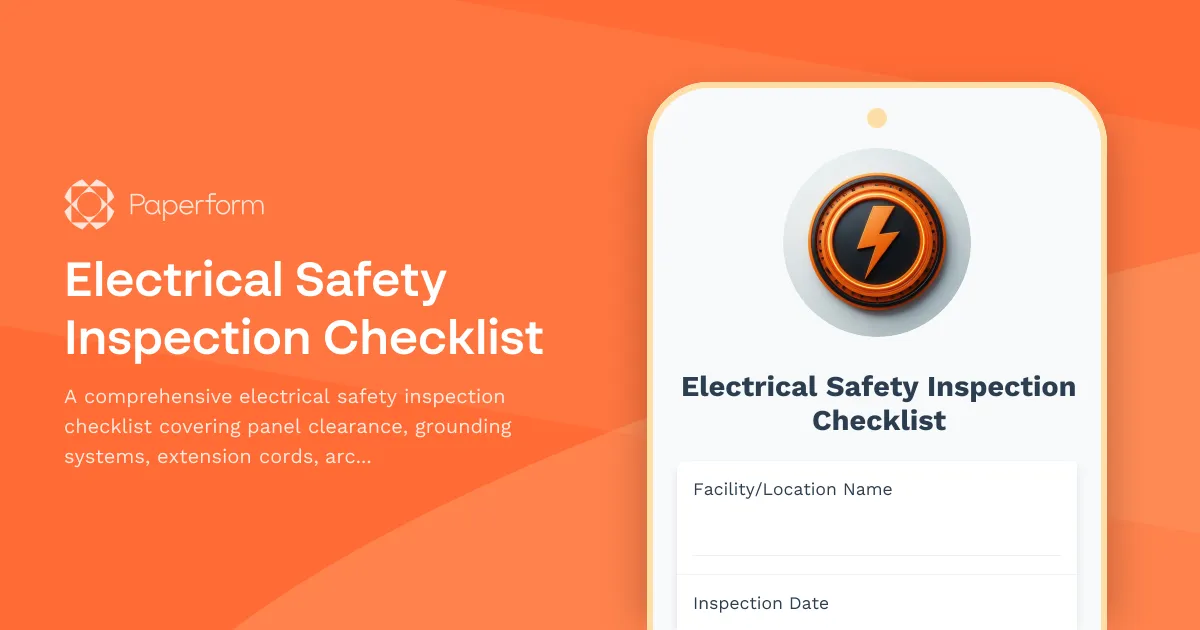 Electrical Safety Inspection Checklist