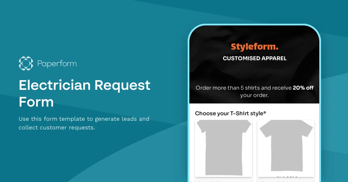 Electrician Request Form