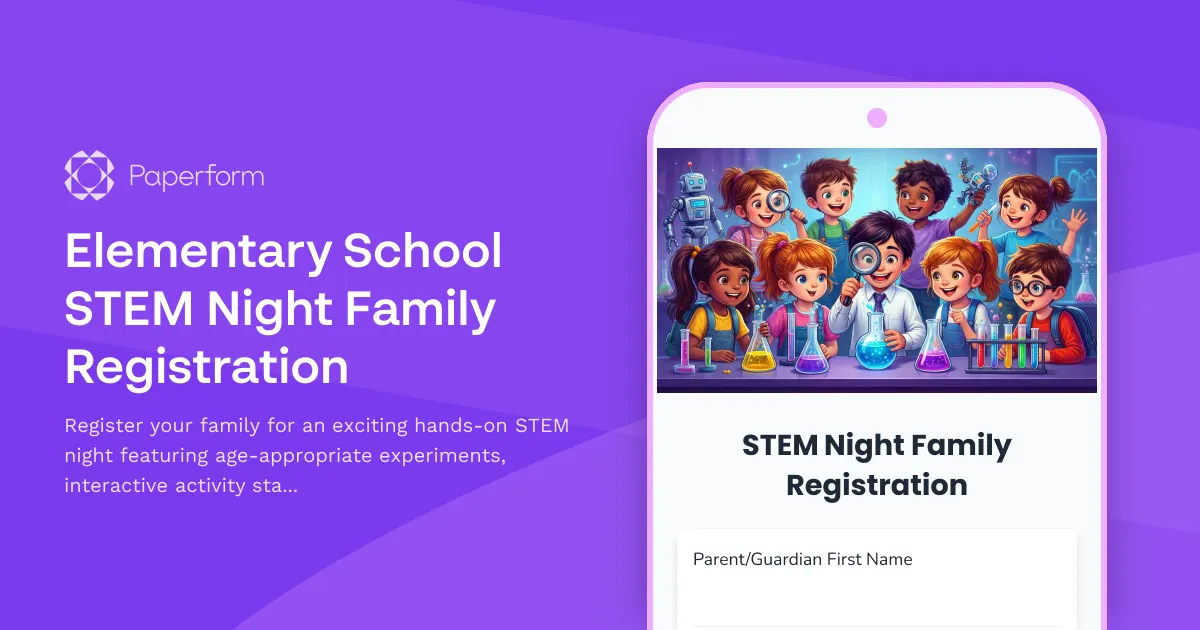 Elementary School STEM Night Family Registration