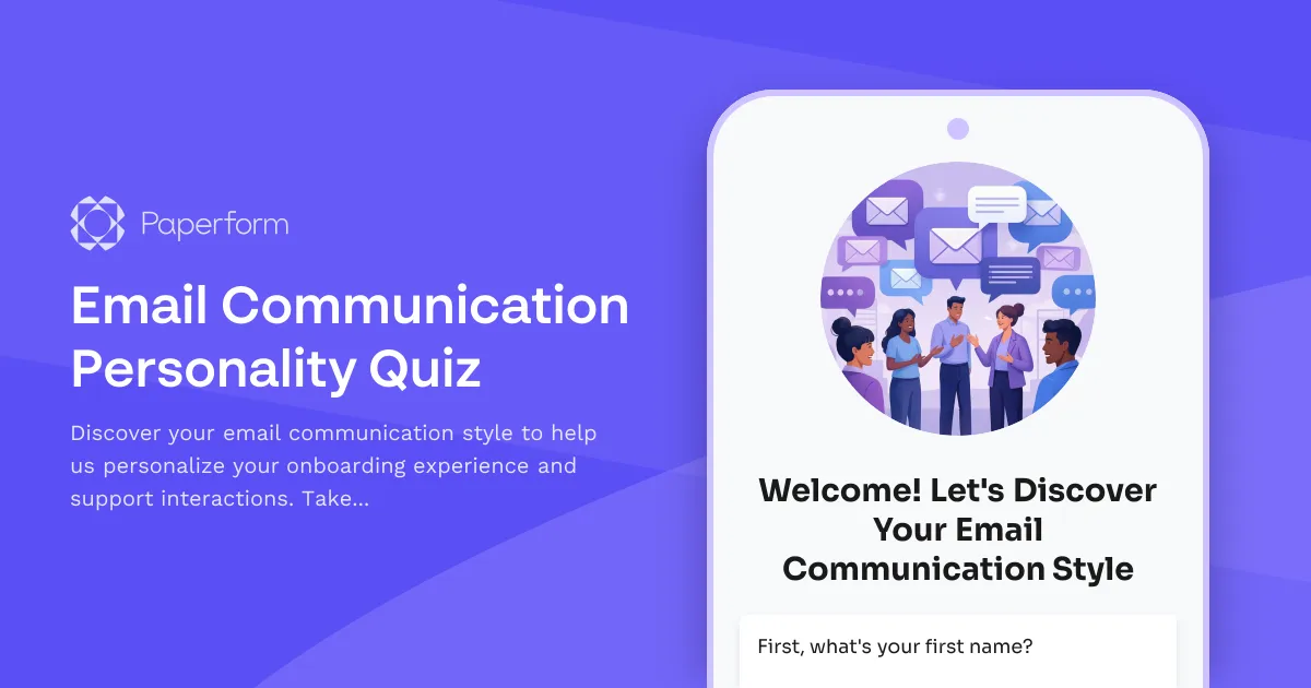 Email Communication Personality Quiz