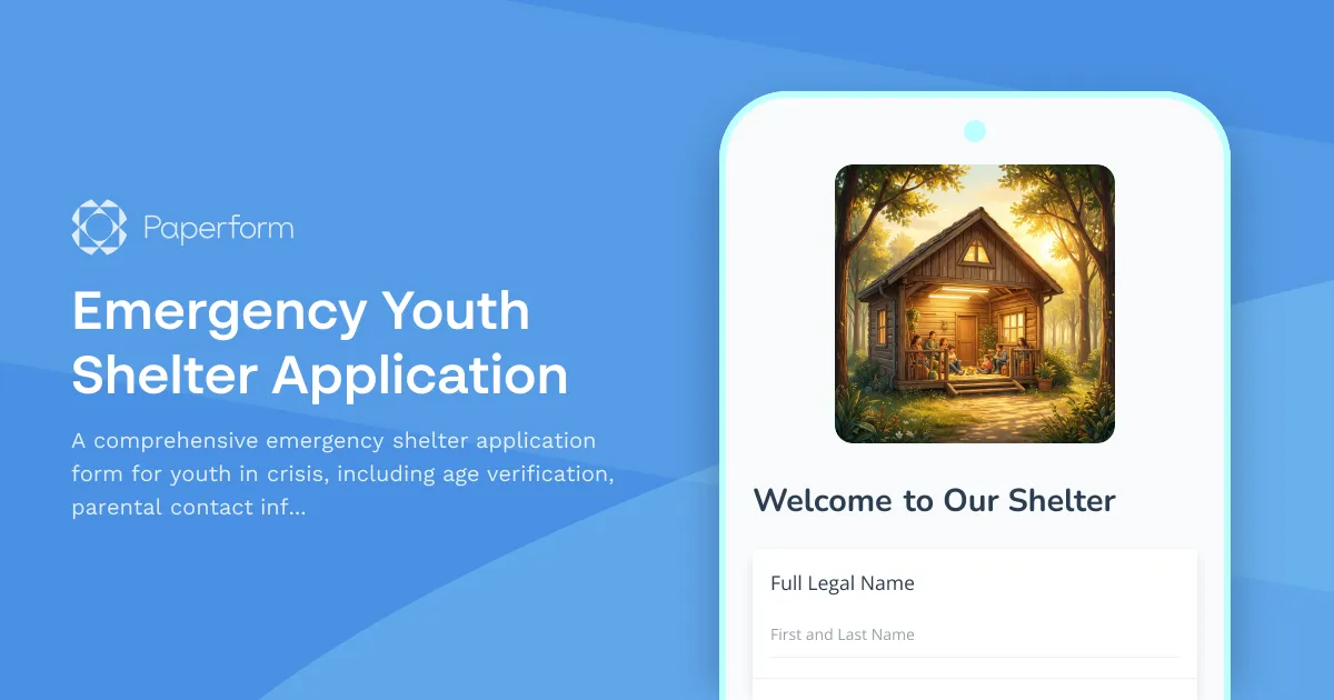 Emergency Youth Shelter Application