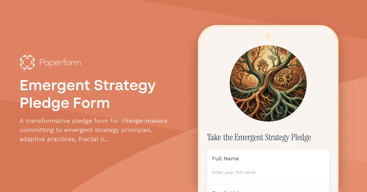 Emergent Strategy Pledge Form