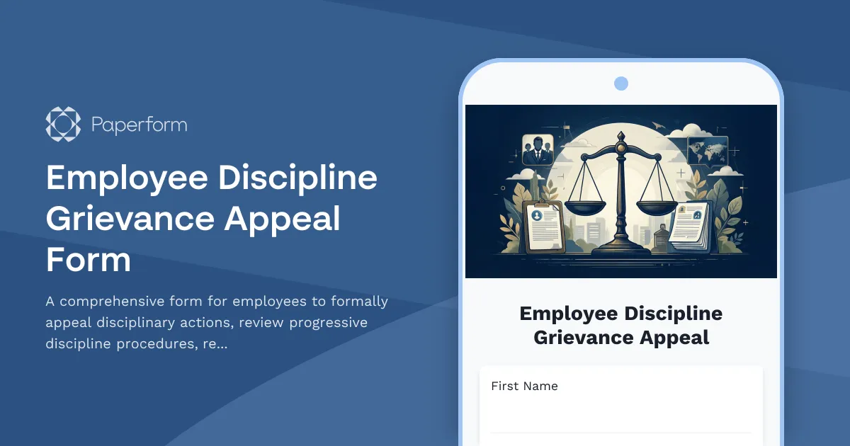 Employee Discipline Grievance Appeal Form