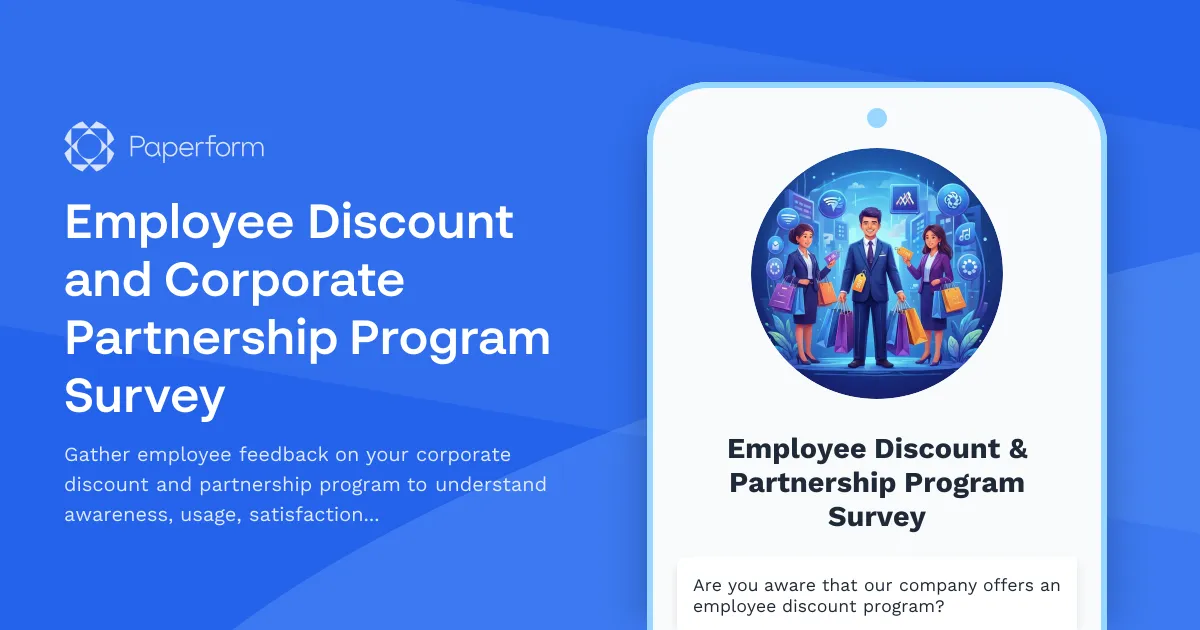 Employee Discount and Corporate Partnership Program Survey